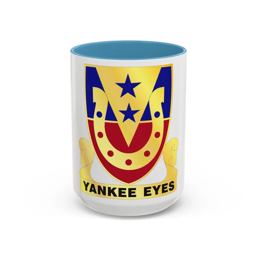 110 Cavalry Regiment (U.S. Army) Accent Coffee Mug-15oz-Light Blue-Go Mug Yourself