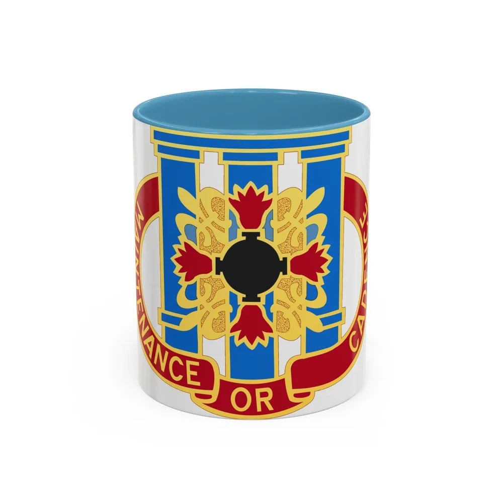 110 Maintenance Battalion (U.S. Army) Accent Coffee Mug-11oz-Light Blue-Go Mug Yourself