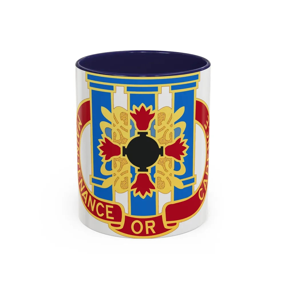 110 Maintenance Battalion (U.S. Army) Accent Coffee Mug-11oz-Navy-Go Mug Yourself