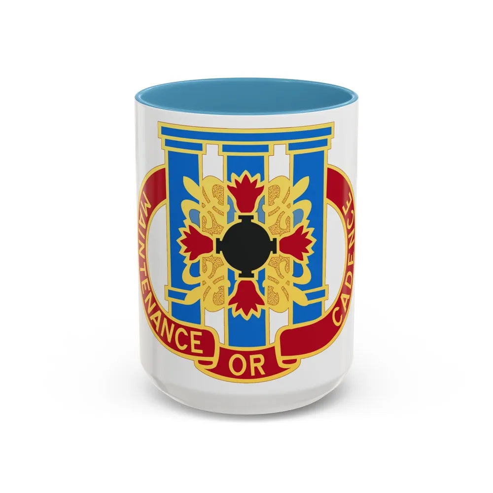 110 Maintenance Battalion (U.S. Army) Accent Coffee Mug-15oz-Light Blue-Go Mug Yourself