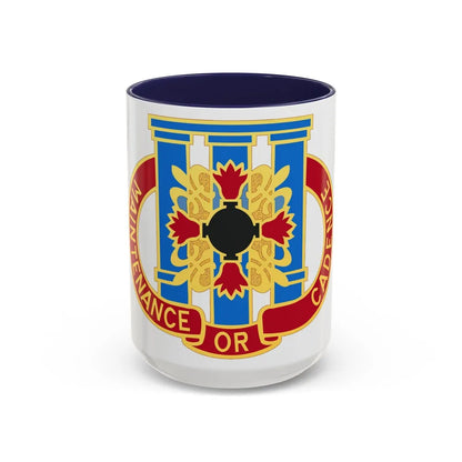 110 Maintenance Battalion (U.S. Army) Accent Coffee Mug-15oz-Navy-Go Mug Yourself