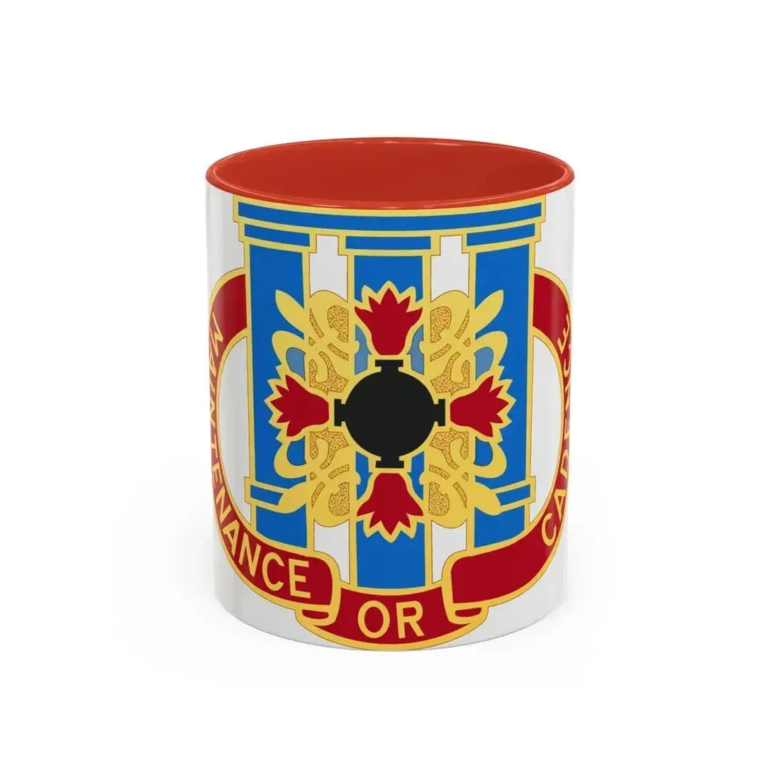 110 Maintenance Battalion (U.S. Army) Accent Coffee Mug 11oz Red - Go Mug Yourself