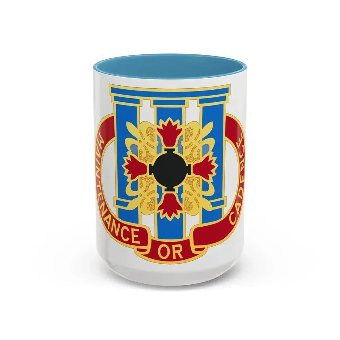 110 Maintenance Battalion (U.S. Army) Accent Coffee Mug 15oz Light Blue - Go Mug Yourself