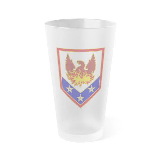 110 Maneuver Enhancement Brigade (U.S. Army) Frosted Pint Glass 16oz-Go Mug Yourself