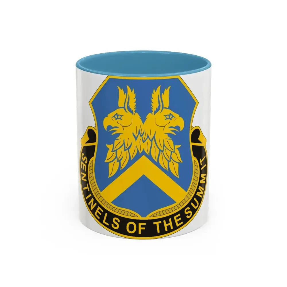 110 Military Intelligence Battalion (U.S. Army) Accent Coffee Mug 11oz Light Blue - Go Mug Yourself