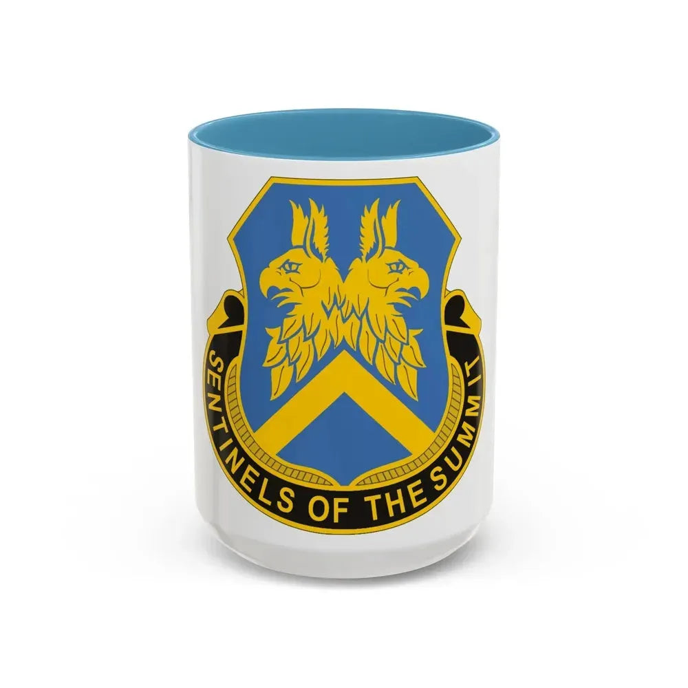 110 Military Intelligence Battalion (U.S. Army) Accent Coffee Mug 15oz Light Blue - Go Mug Yourself