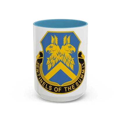 110 Military Intelligence Battalion (U.S. Army) Accent Coffee Mug 15oz Light Blue - Go Mug Yourself