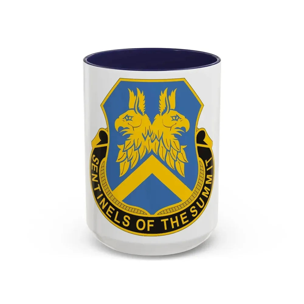 110 Military Intelligence Battalion (U.S. Army) Accent Coffee Mug 15oz Navy - Go Mug Yourself
