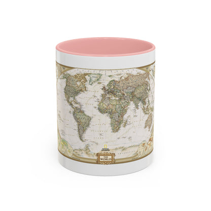 World Map - Political Antique (2007) (Map) Accent Coffee Mug