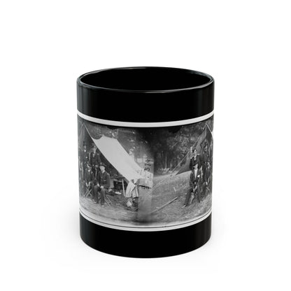 Antietam, Maryland. Group Of Federal Artillery Offices On Battlefield (U.S. Civil War) Black Coffee Mug