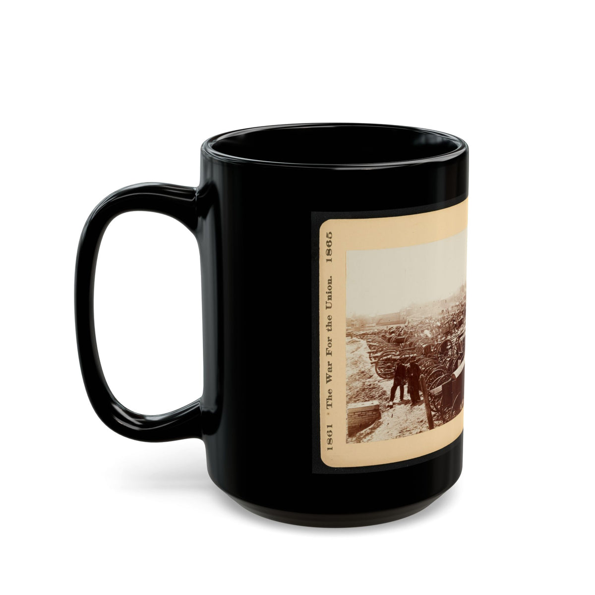 Artillery Captured From The Rebels 001 (U.S. Civil War) Black Coffee Mug