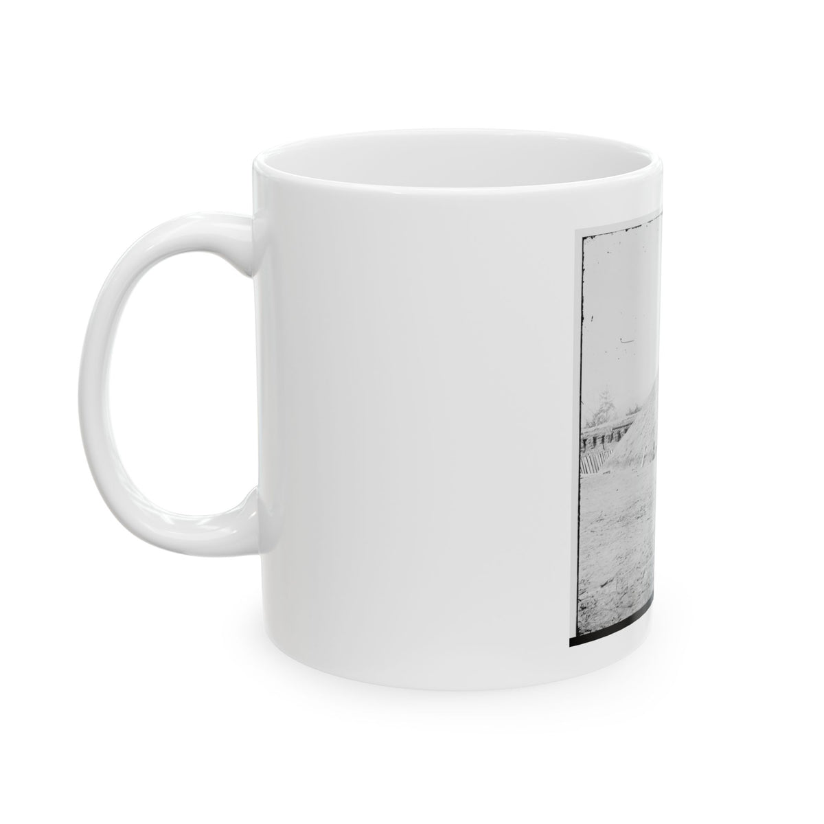 Aiken's Landing, Virginia (Vicinity). Battery Abbot, Fort Brady. (Battery Named For Col. Henry L. Abbot, 1st Conn. H. Artillery) (U.S. Civil War) White Coffee Mug