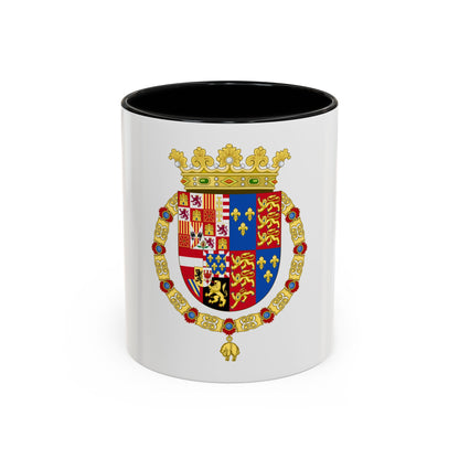 Coat of Arms of Philip II of Spain, English King Consort-Spanish Variant (1556-1558) - Accent Coffee Mug