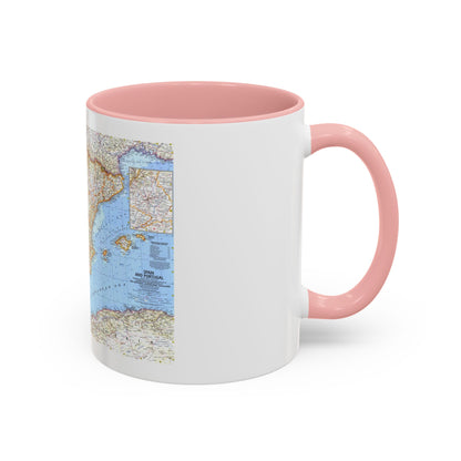 Spain and Portugal (1965) (Map) Accent Coffee Mug