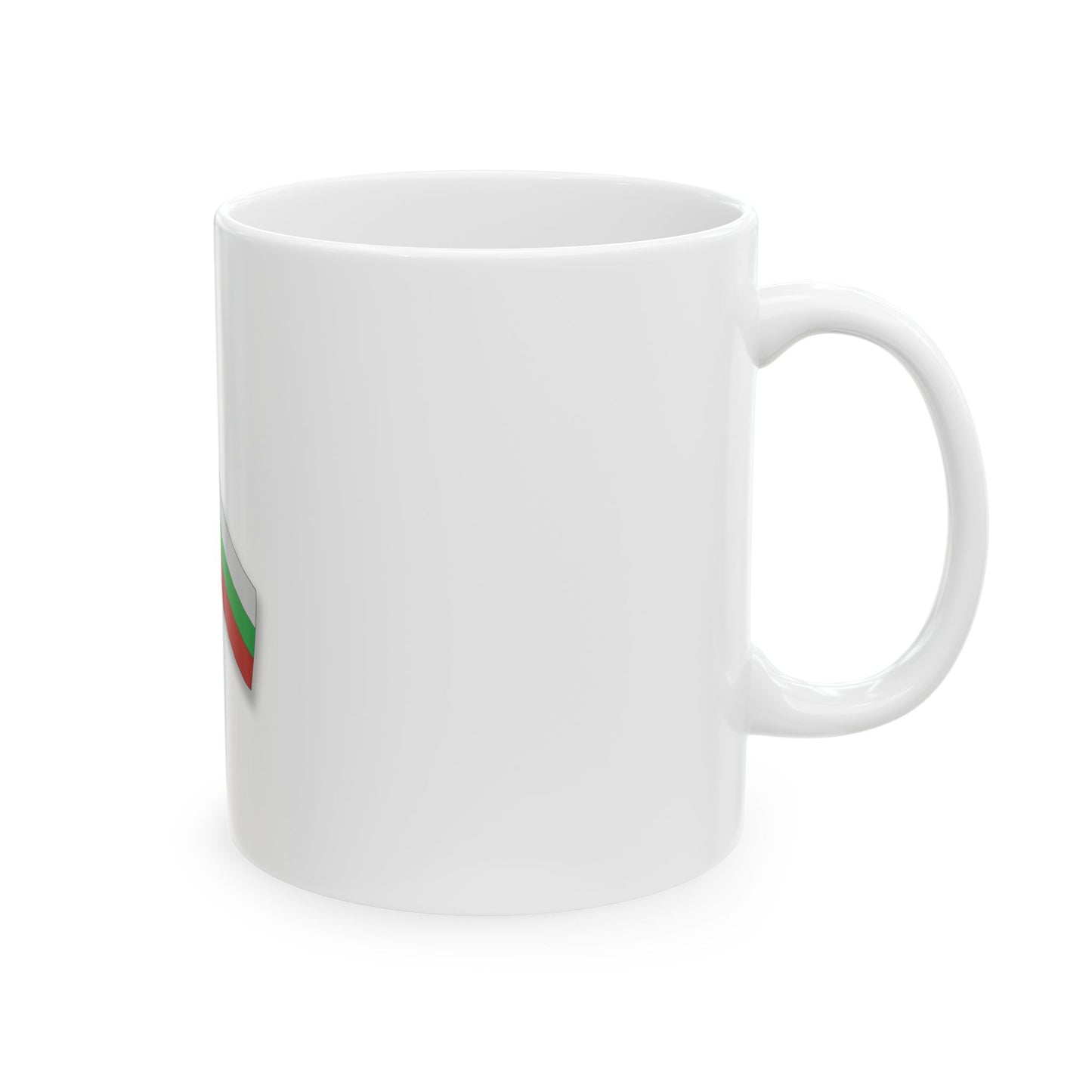 WhiteGreenRed ribbon (Bulgaria) White Coffee Mug