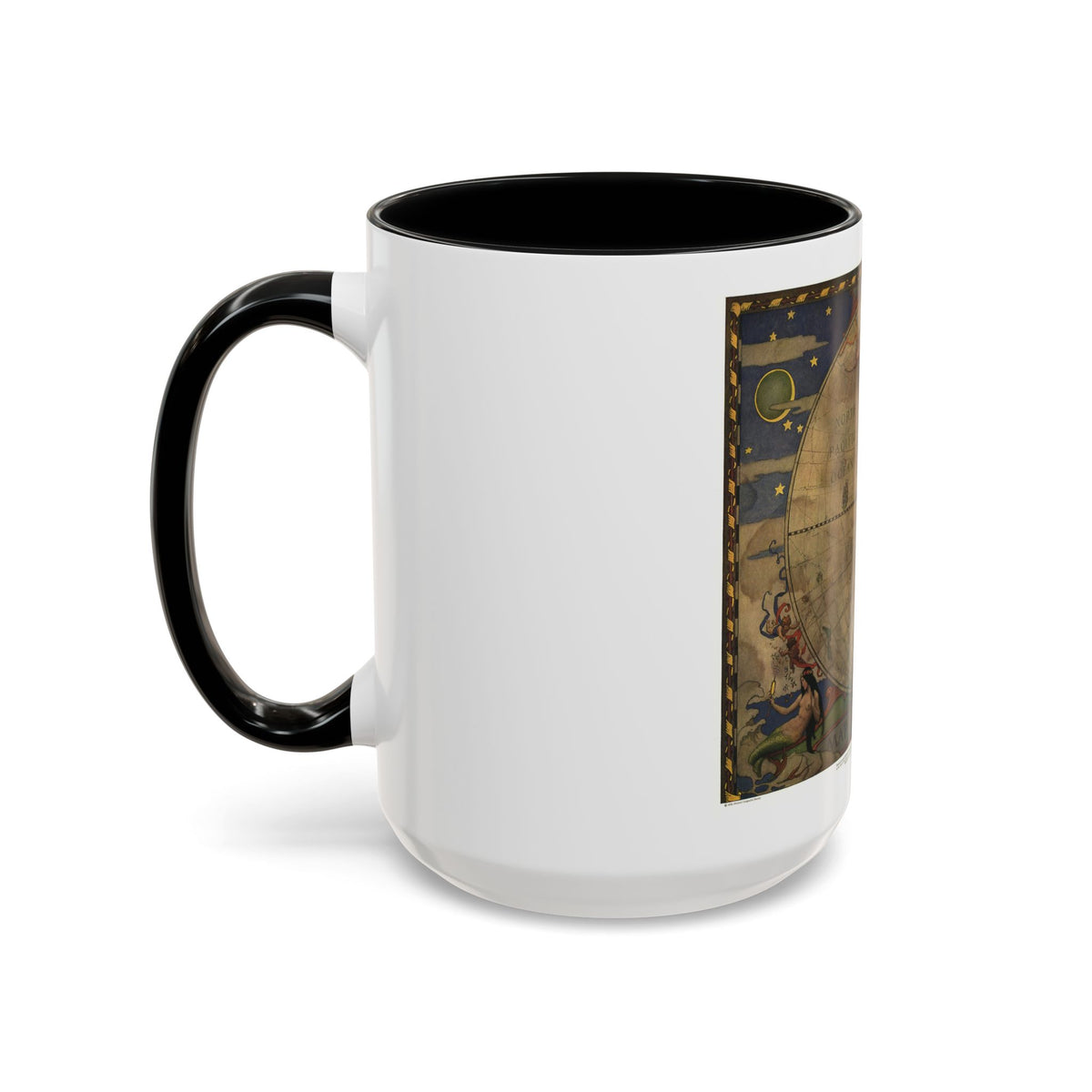 Map of Discovery- Western Hemisphere (1928) (Map) Accent Coffee Mug