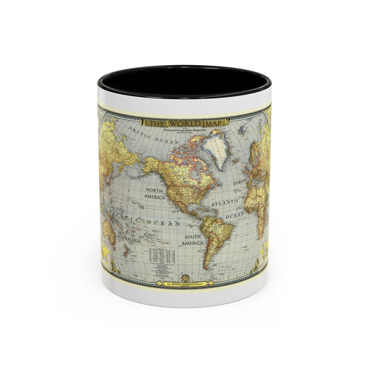 World Map (1943) (Map) Accent Coffee Mug