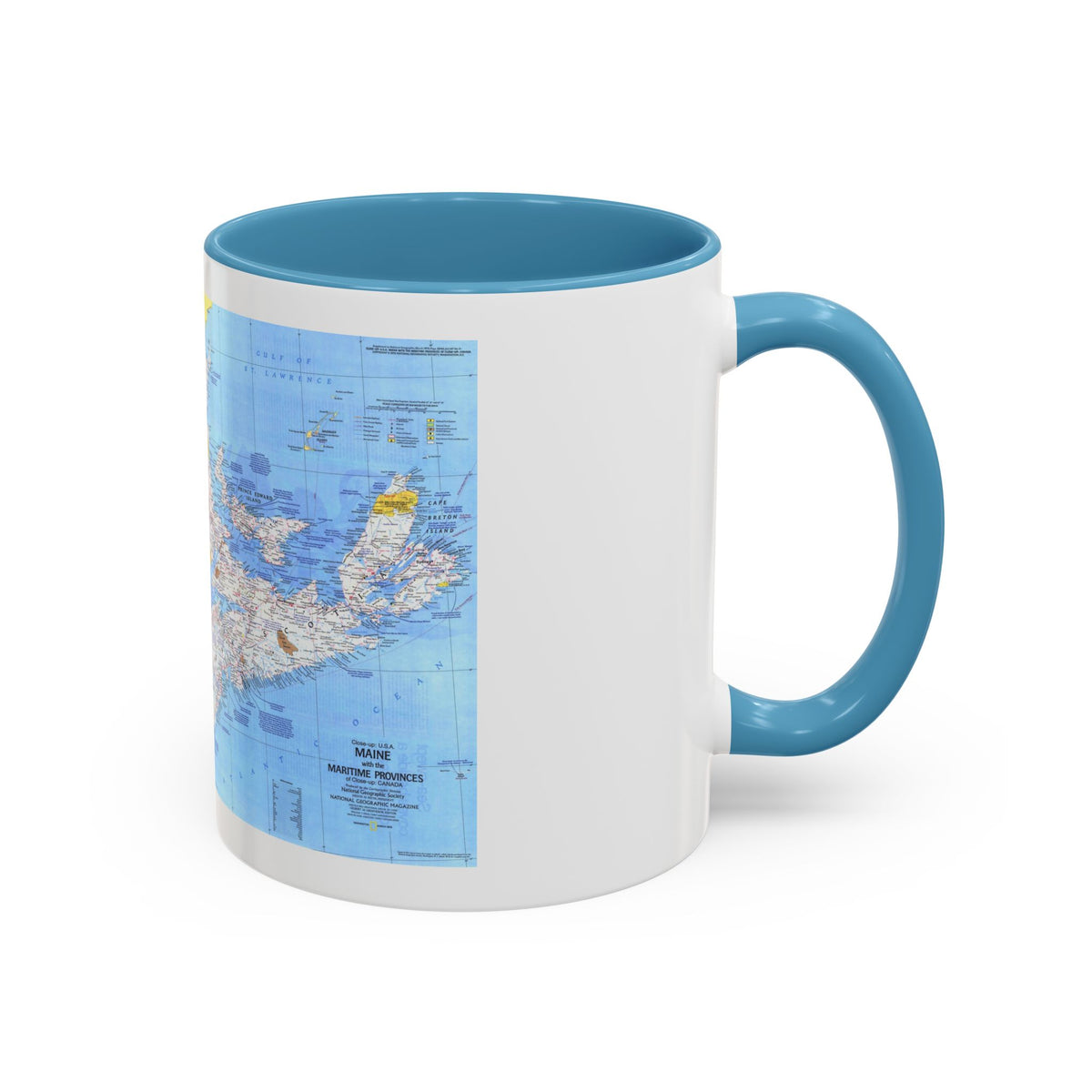 Canada - Maine, with the Maritime Provinces 1 (1975) (Map) Accent Coffee Mug