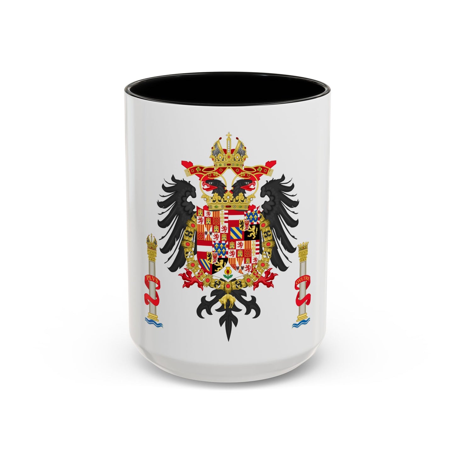 Greater Coat of Arms of Charles V Holy Roman Emperor, Charles I as King of Spain - Accent Coffee Mug