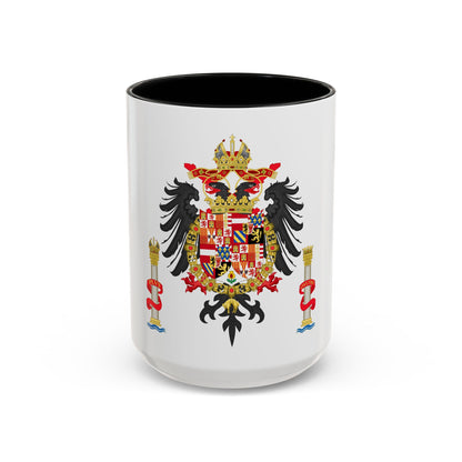 Greater Coat of Arms of Charles V Holy Roman Emperor, Charles I as King of Spain - Accent Coffee Mug