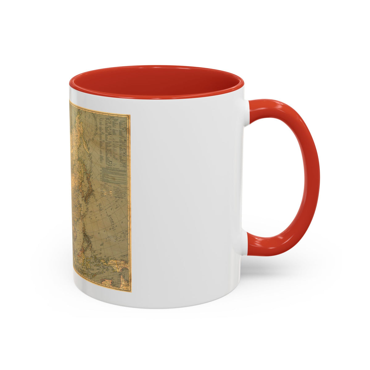 Asia and Adjacent Regions (1933) (Map) Accent Coffee Mug