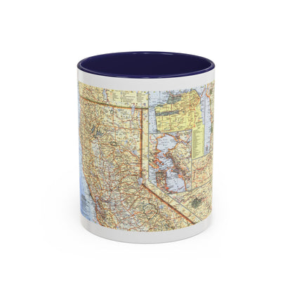 USA - California, Northern (1966) (Map) Accent Coffee Mug