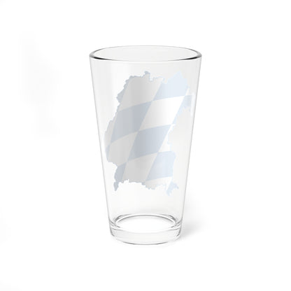 Flag map of Bavaria (Germany) Pint Glass 16oz