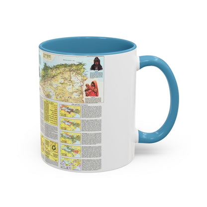 Middle East - The Peoples 2 (1972) (Map) Accent Coffee Mug