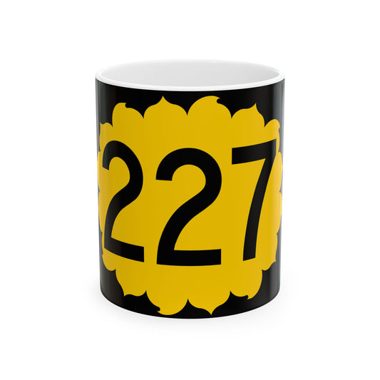 K-227 (Kansas) (Road Sign) White Coffee Mug