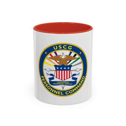 USCG Personnel Command (U.S. Coast Guard) Accent Coffee Mug