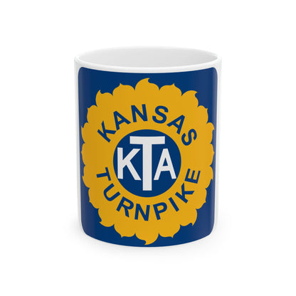 Kansas Turnpike (Kansas) (Road Sign) White Coffee Mug