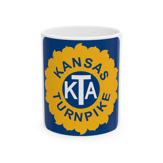 Kansas Turnpike (Kansas) (Road Sign) White Coffee Mug
