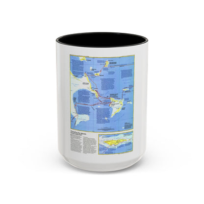 Americas - Threading the Island (1986) (Map) Accent Coffee Mug