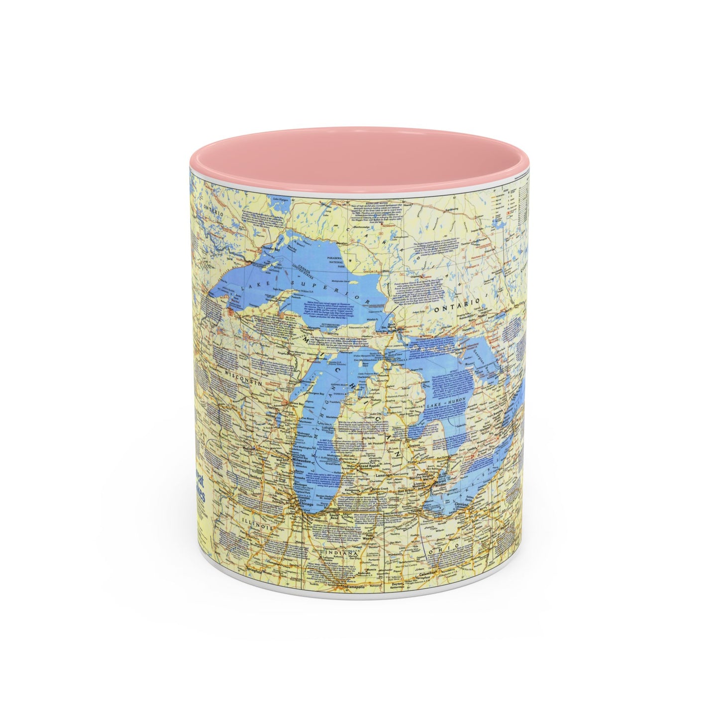 Canada - The Great Lakes 1 (1987) (Map) Accent Coffee Mug