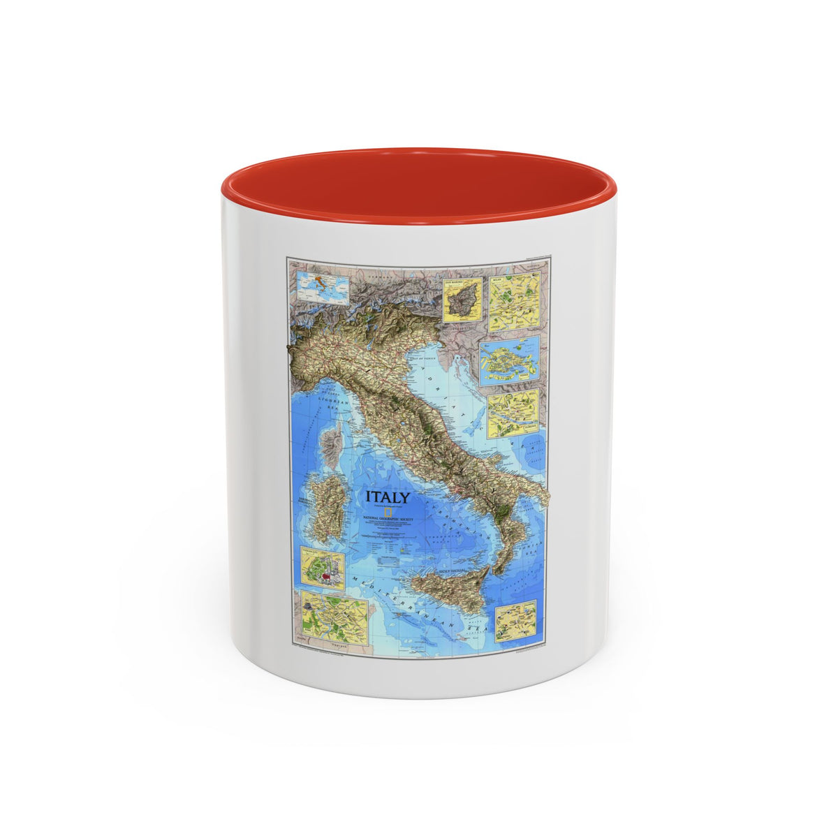 Italy (1995) (Map) Accent Coffee Mug