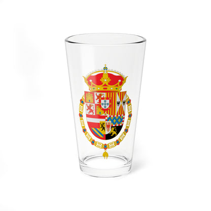 Escudo de Armas de Felipe II a Carlos II (Spain) (Coat of Arms) Pint Glass 16oz