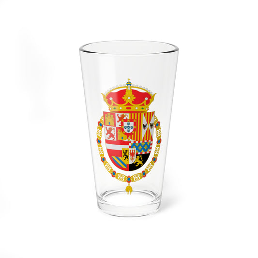 Escudo de Armas de Felipe II a Carlos II (Spain) (Coat of Arms) Pint Glass 16oz