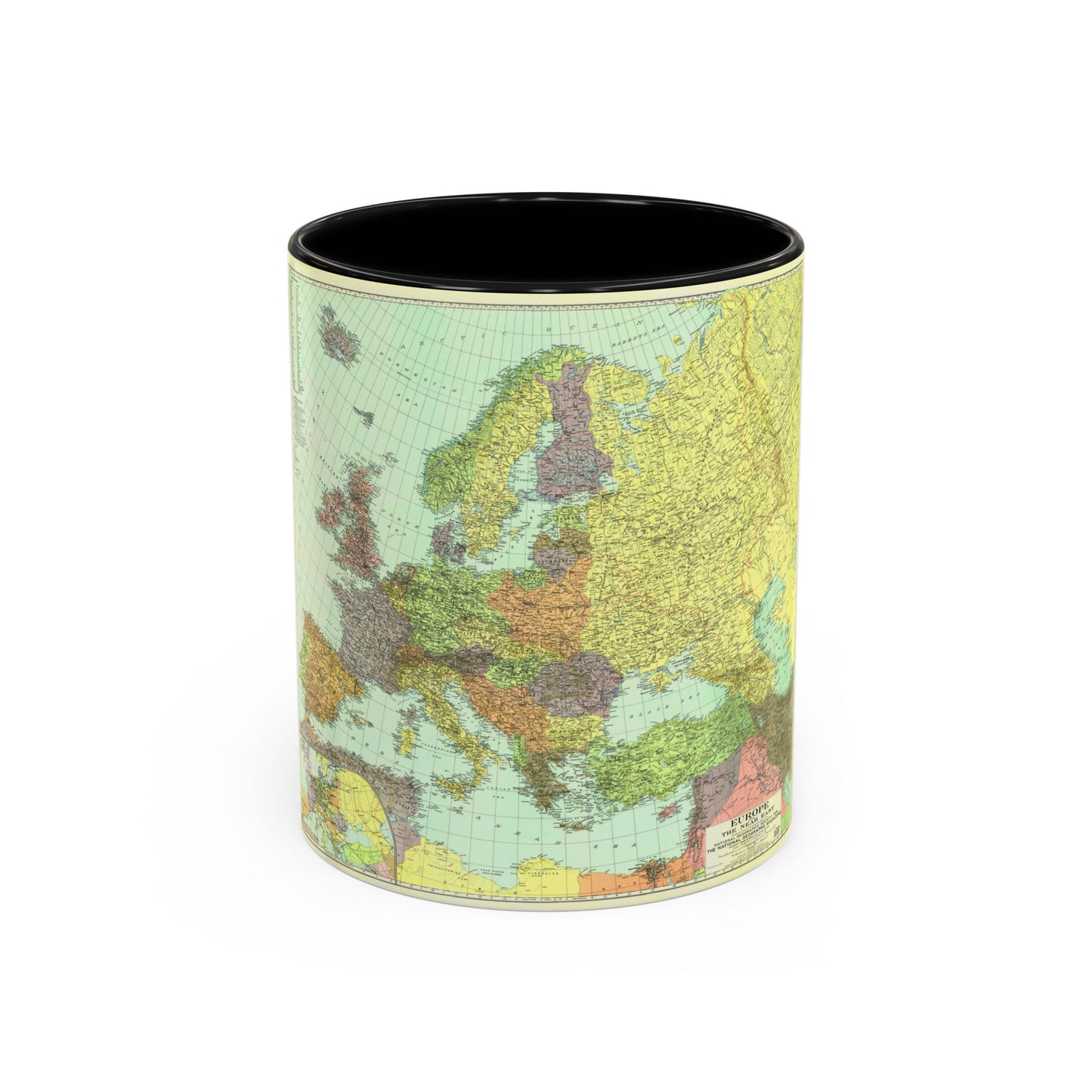 Europe and the Near East (1929) (Map) Accent Coffee Mug