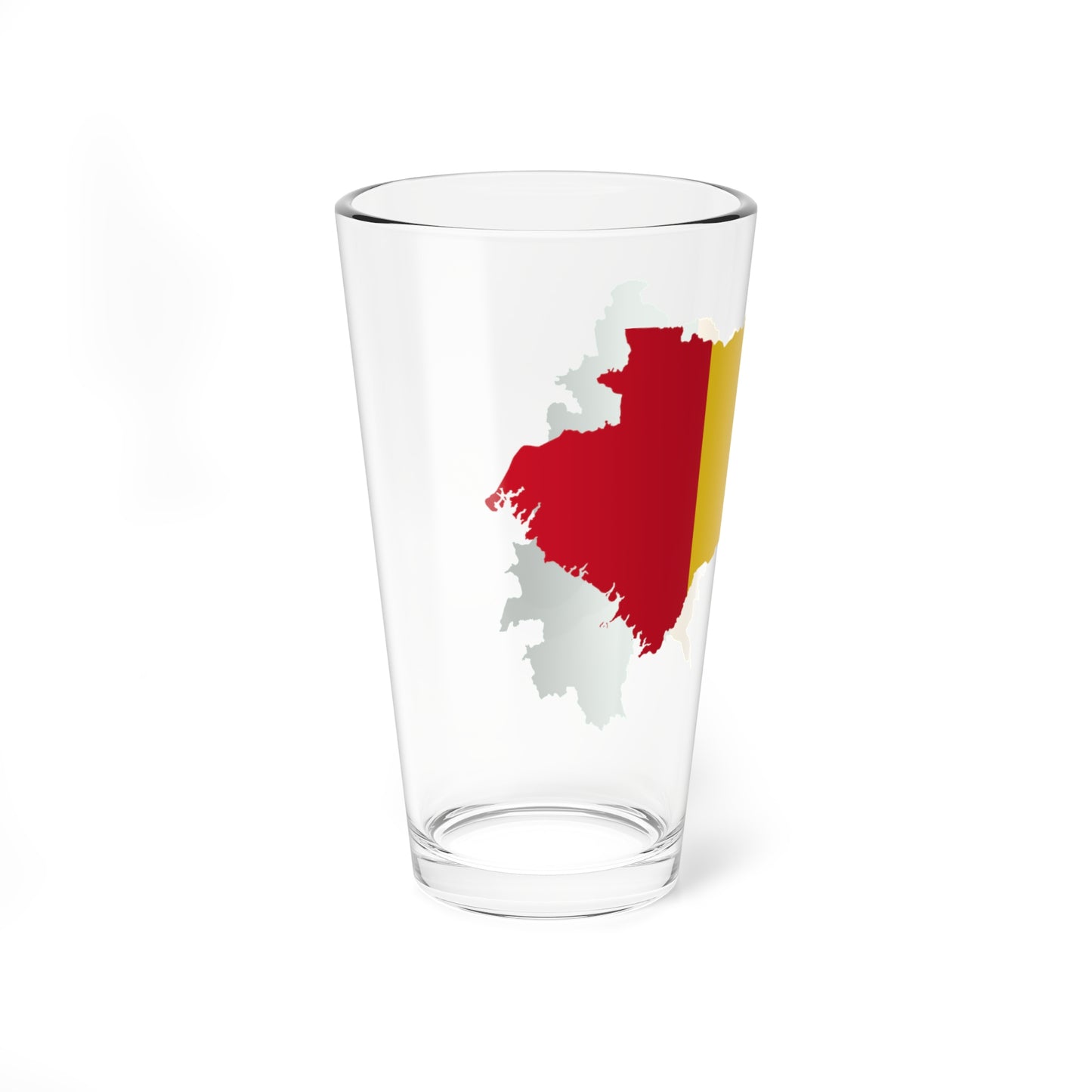 Flag map of Guinea (Guinea) Pint Glass 16oz