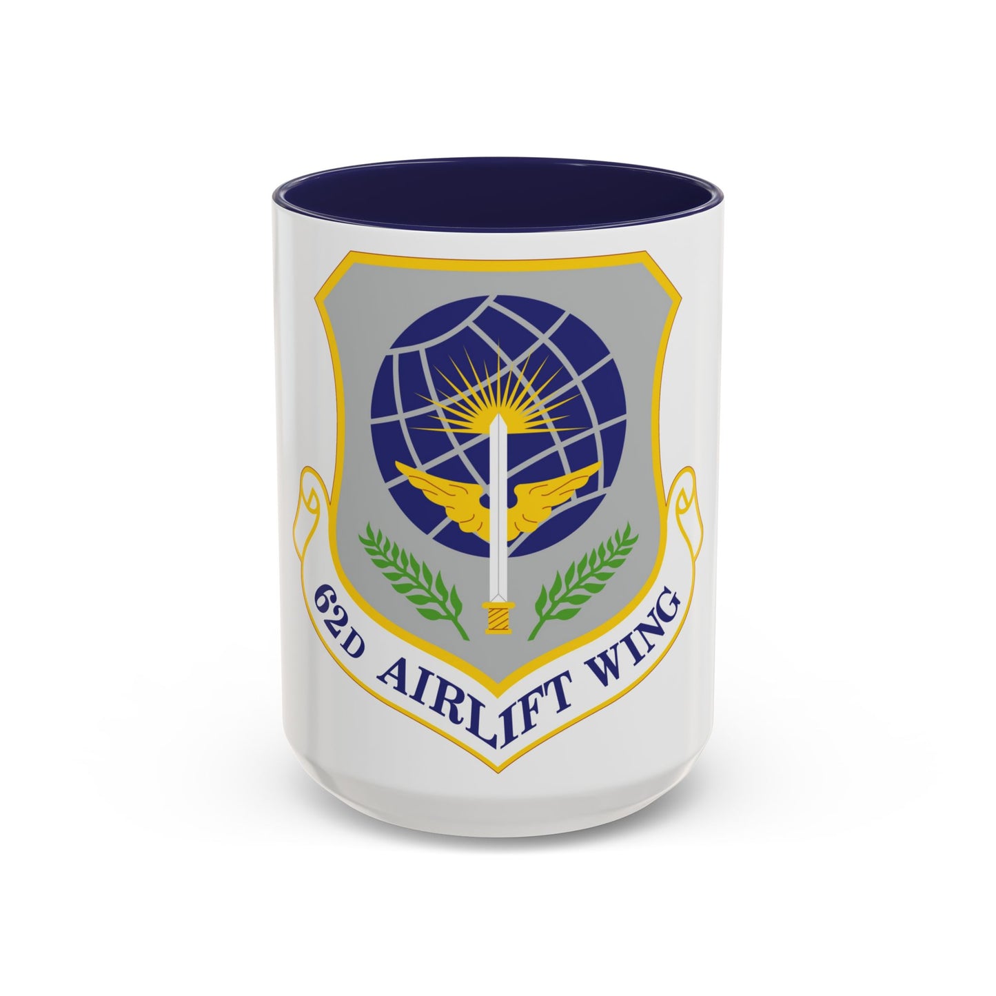 62d Airlift Wing (U.S. Air Force) Accent Coffee Mug