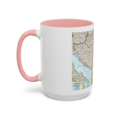 Europe - The Balkans (1962) (Map) Accent Coffee Mug