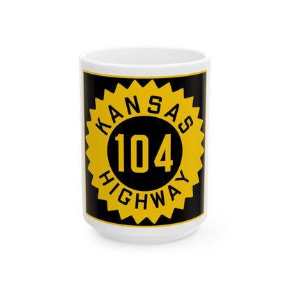 K-104 1926 (Kansas) (Road Sign) White Coffee Mug