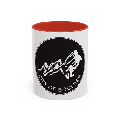 Seal of Boulder Colorado - Accent Coffee Mug