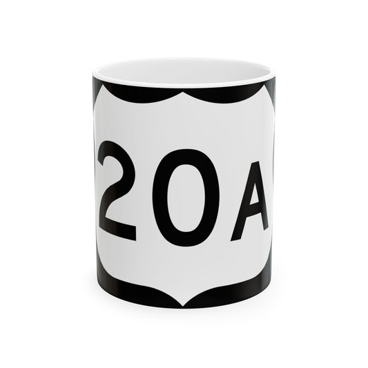 US 20A NY (New York) (Road Sign) White Coffee Mug