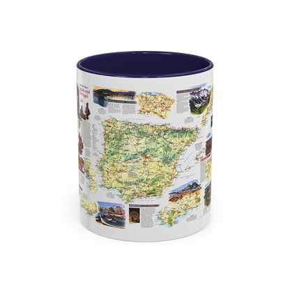 Spain and Portugal - A Traveller's Map (1998) (Map) Accent Coffee Mug