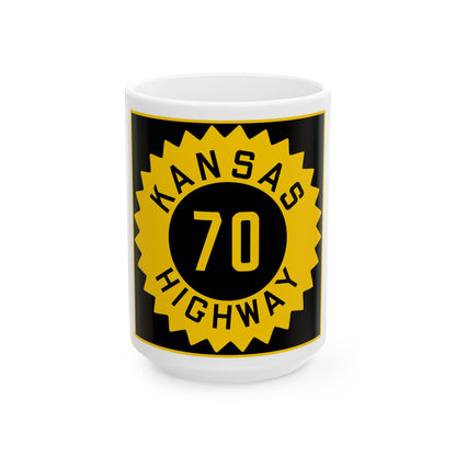 K-70 1926 (Kansas) (Road Sign) White Coffee Mug