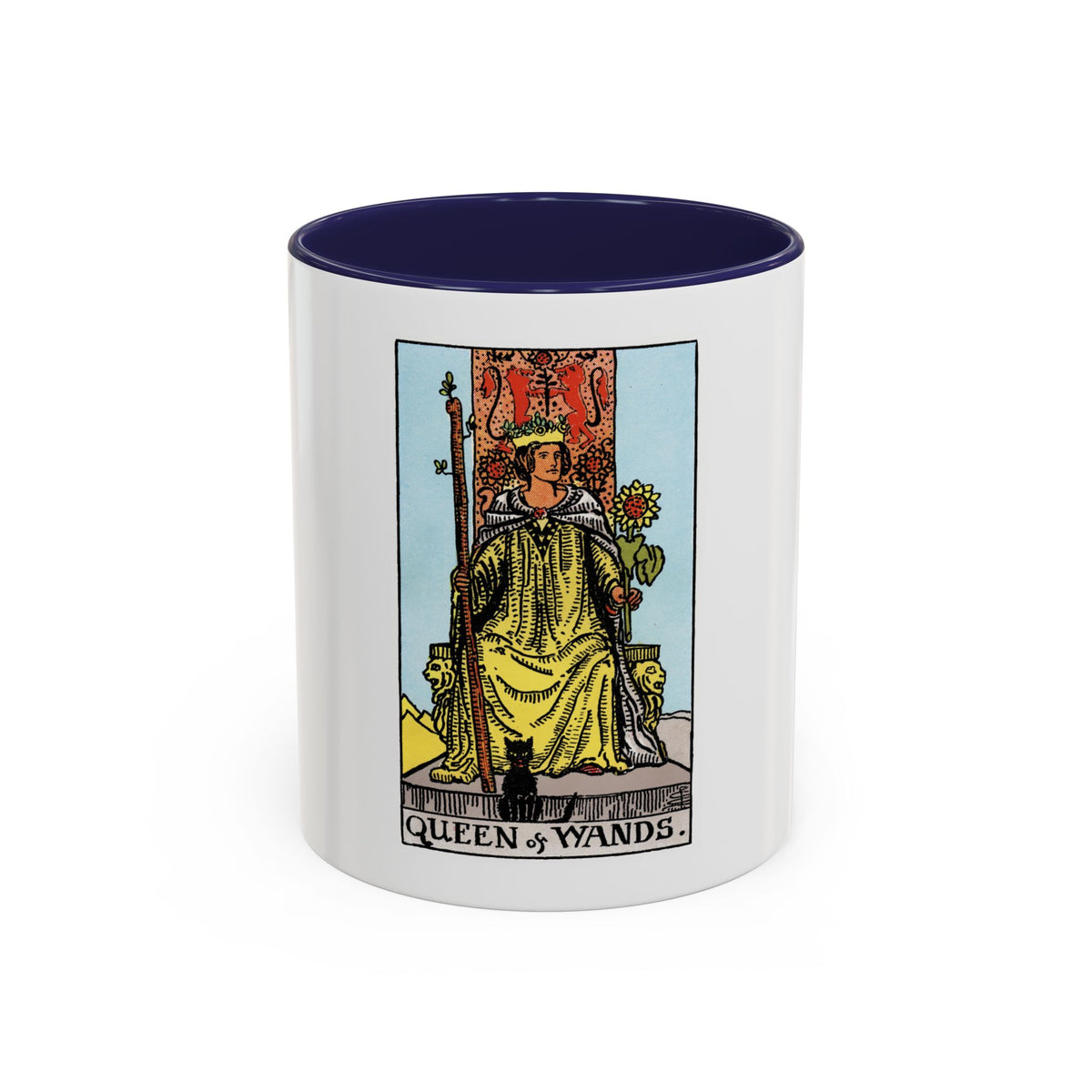 The Queen of Wands (Tarot Card) Accent Coffee Mug