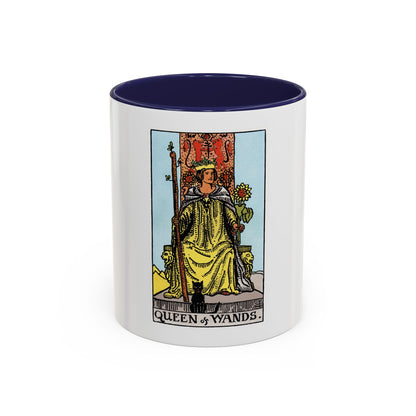 The Queen of Wands (Tarot Card) Accent Coffee Mug