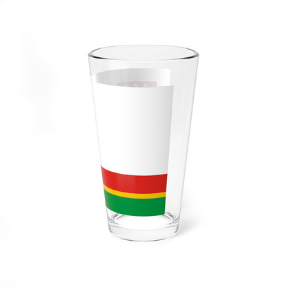 Flag of Tosnensky rayon Leningrad oblast (Russia) Pint Glass 16oz