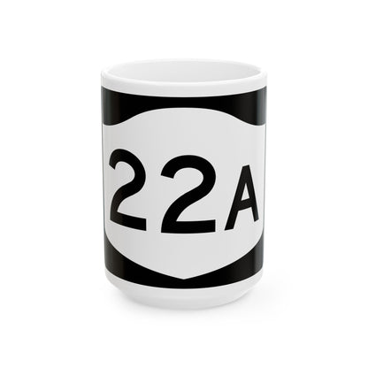 NY-22A (New York) (Road Sign) White Coffee Mug